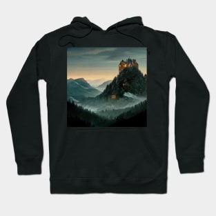 Castle in the misty peaks II Hoodie